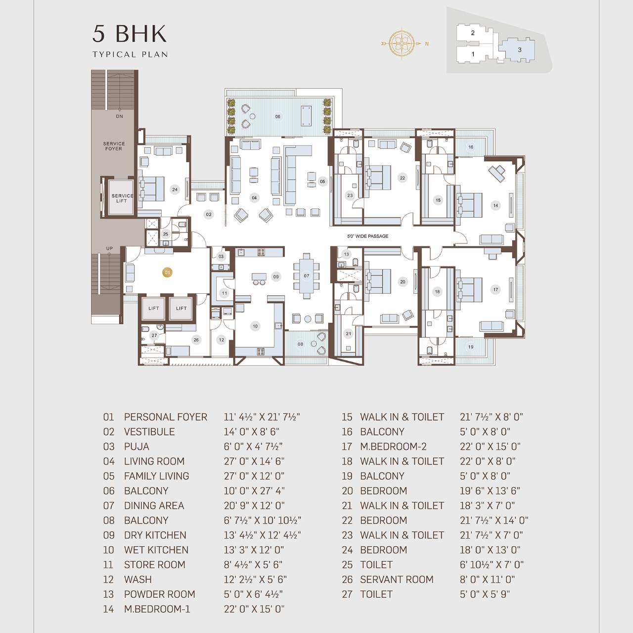 5 BHK Unit