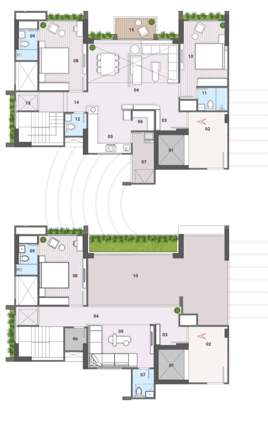 3 BHK Unit