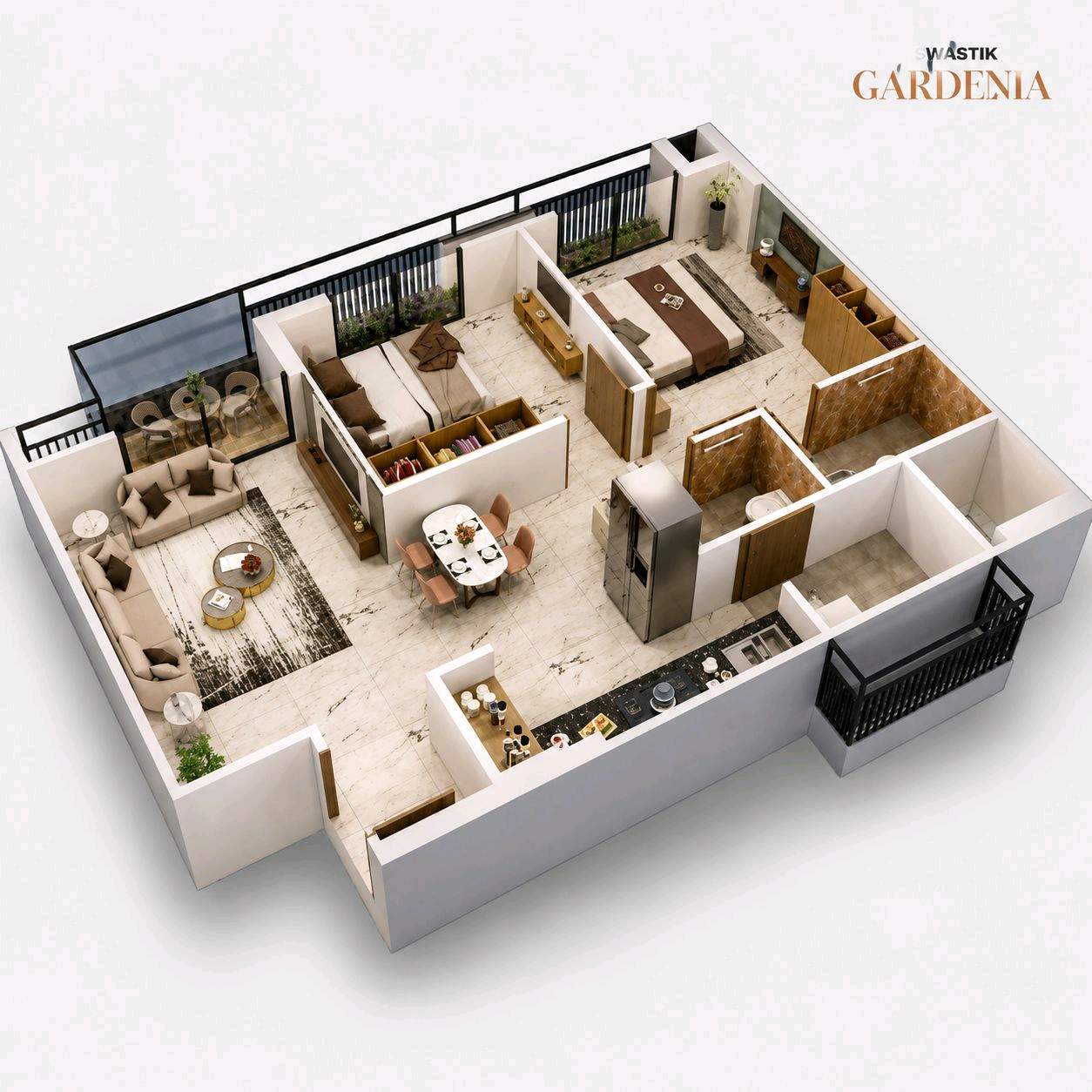 2 BHK Unit