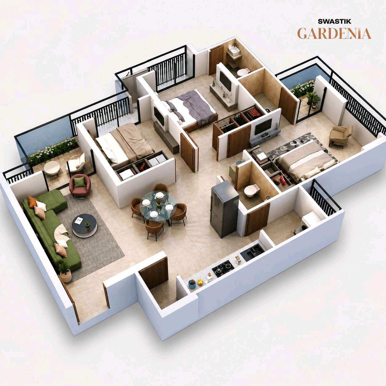 3 BHK Unit