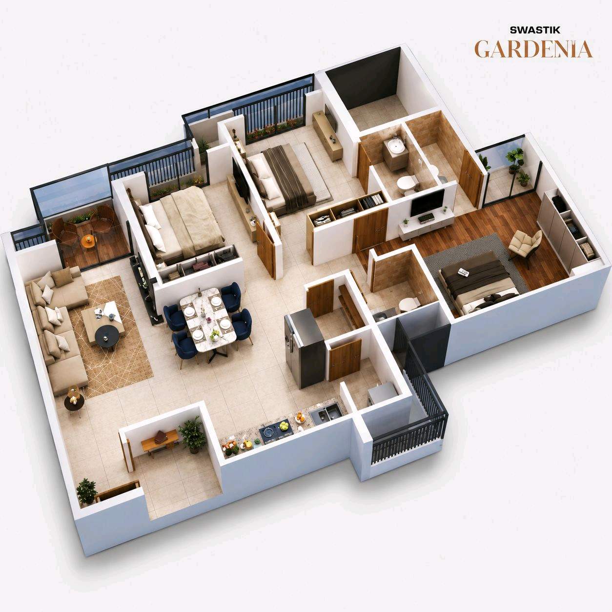 3 BHK Unit
