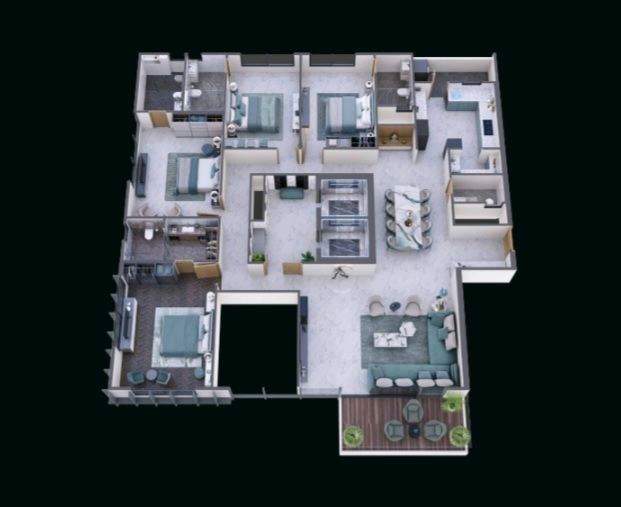 4 BHK Unit
