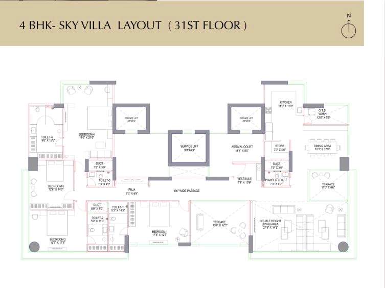 3 BHK Unit